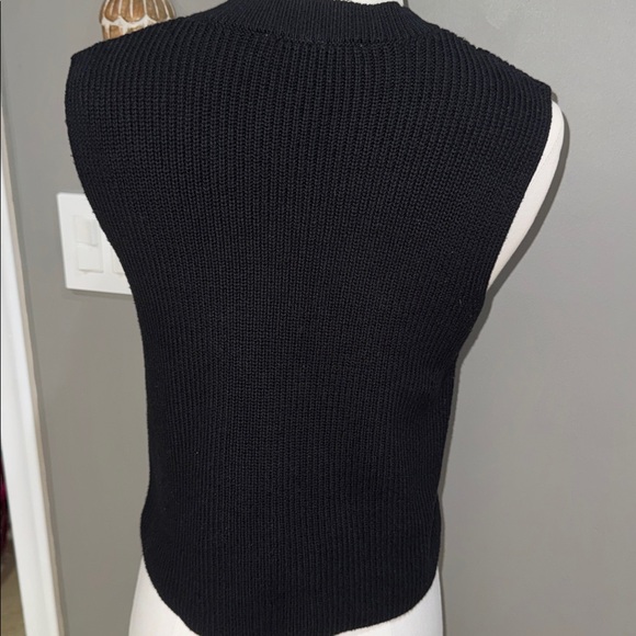 Zara Charcoal Knit Sweater Vest - Picture 4 of 6